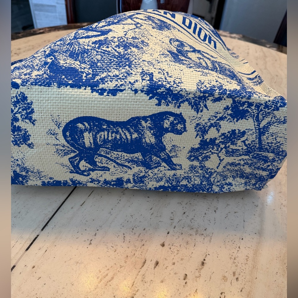 NWOT Dior Blue and White Christian Dior Canvas Tote - Picture 10 of 15